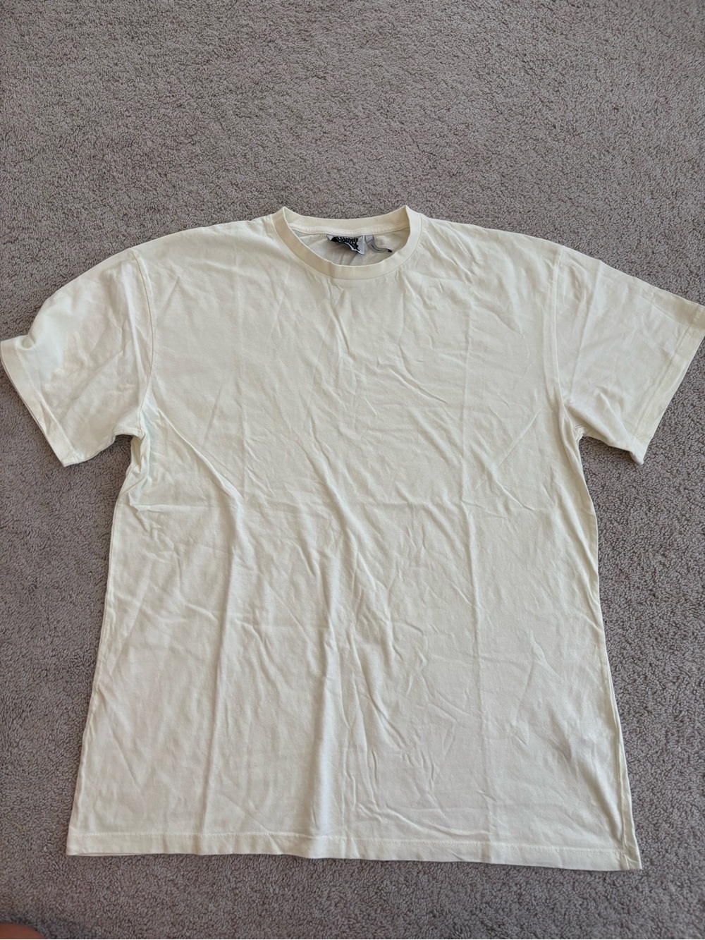 Reclaimed Vintage Men’s Crew Tee in Light Cream Size Large NWOT